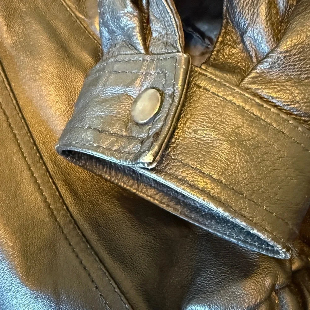 USA Bikers Dream Apparel Mens Size 2X Black Leather Motorcycle Jacket Thinsulate